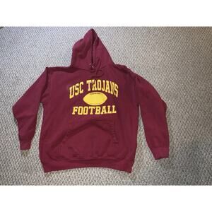 Vintage Old Varsity Brand NCAA USC Trojans Pullover Sweater Red Mens Size L